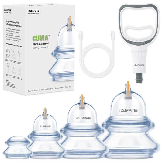 ICUPPING CUVIA™ Hybrid Silicone Cupping Therapy Set with Hand Pump